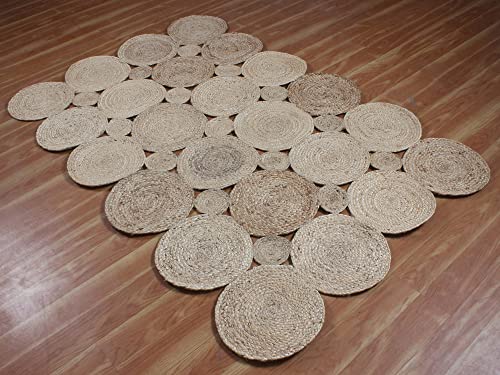 Tapis en jute naturelle tressée main 80 x 300 cm cuisine et salon - 5