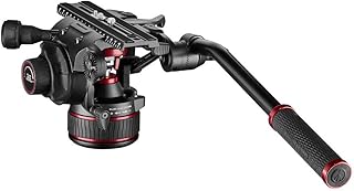 Manfrotto Nitrotech Fluid Video Head 612 for DSLR, Mirrorless, Video and Cinema Cameras, with Continuous Counterbalance System 4-18 kg, Variable Continuous Fluid Drag System - 18 Kg Payload