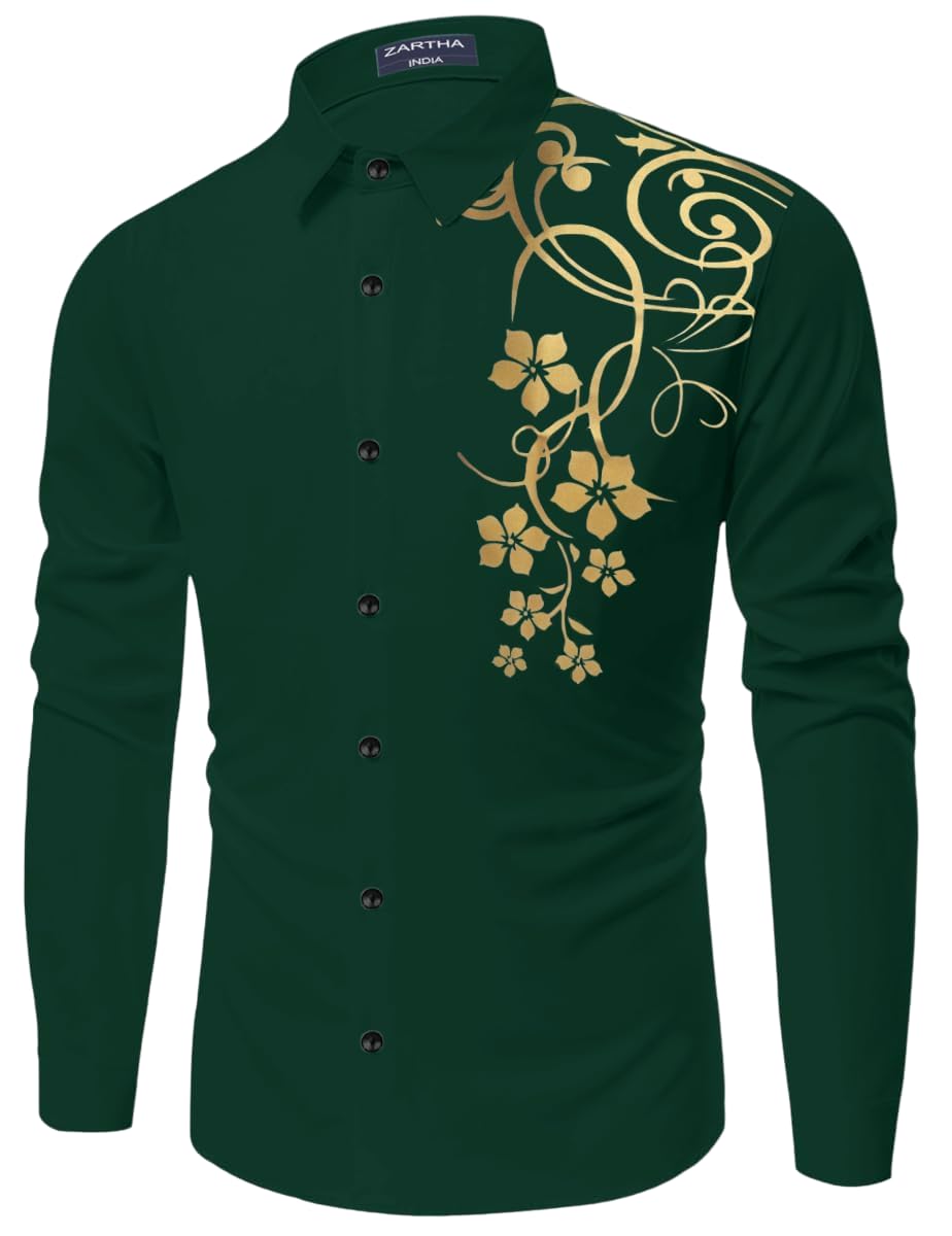 Sponsored Ad - Men's Solid Cotton Regular Fit Full Sleeve Collared Neck Casual Shirt for Men Stylish Latest, Formal