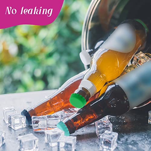 Leefone 18 Pcs Silicone Rubber Bottle Caps, Reusable Beer Caps For Home Brewing Beer, Soft Drink, Wine Bottle, Beer Bottle, Soda Bottles Kitchen Gadgets (6 Colors) #TOP5