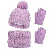 Matériau de qualité supérieure : cet ensemble bonnet, gants et écharpe tricotés est fabriqué en tissu de haute qualité et en matériau de soins de la peau – 100 % acrylique, répond aux normes de fabrication de produits de peau adaptés pour les enfants, doux au toucher et confortable, doux pour la peau et garde au chaud par temps froid.