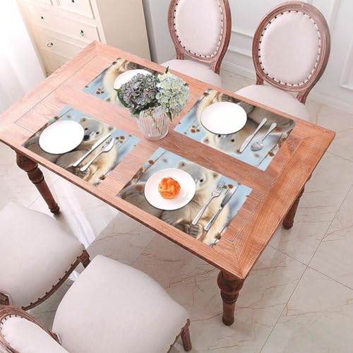 Set de table facile à nettoyer pour protéger la table des enfants 4 ours - 6