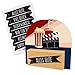 itenga Geldgeschenk oder Gutschein Verpackung Geschenkaufsteller Motiv/Anlass Kino Film Popcorn Kinogutschein mit Stickerbogen aus Karton 12x11,5cm