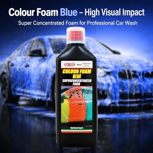 Image of Mafra Car Wash Blue Foam Shampoo | High-Impact Foaming Car Wash | pH Neutral Safe on All Paints | Deep Cleaning & Tough Dirt Removal (Pack of 2)