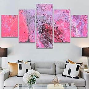 SIGNWIN 5 Panel Canvas Wall ArtAbstract Colorful Decorative...