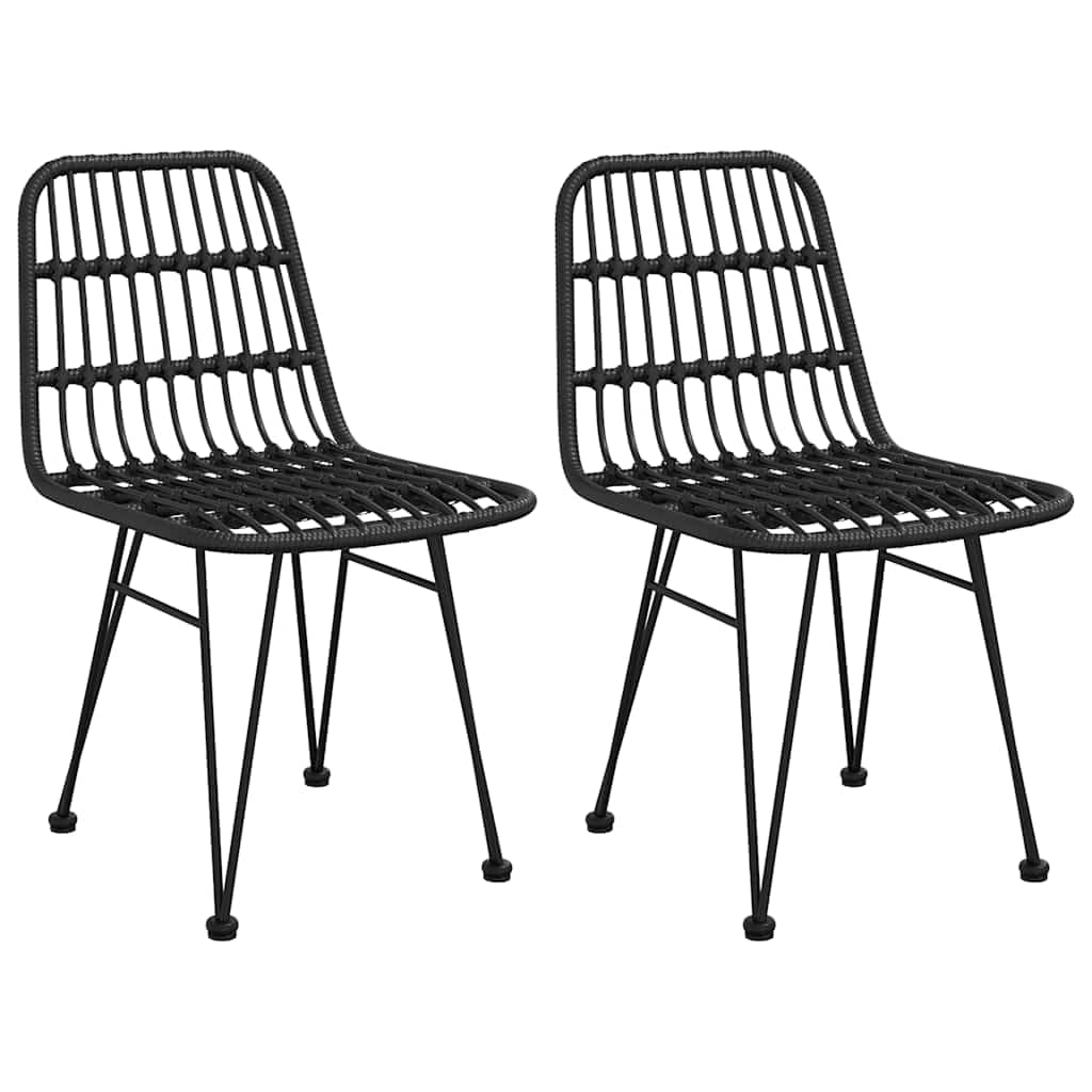Générique 2 Gartenstühle, Schwarz, 48 x 62 x 84 cm, PE-Rattan