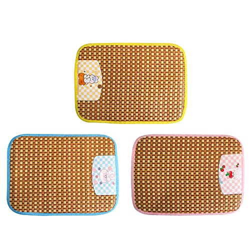 Tapis rafraîchissant pour chiens en rotin bleu taille L pour grand panier