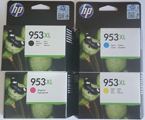 Preisvergleich Produktbild HP 953XL Set 4 Originalpatronen: je 1 x black, cyan, magenta, yellow XL-Füllung für HP Officejet Pro 8210 8218 8710 8715 8718 8719 8720 8725 8730 8740