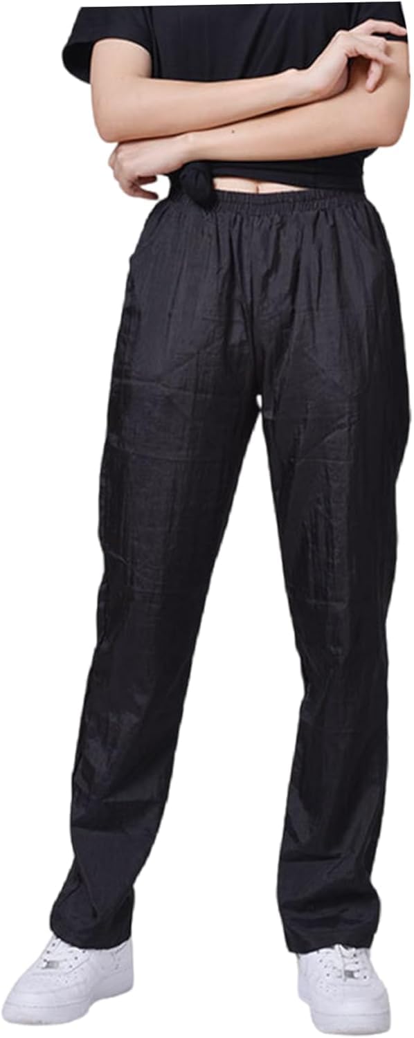 Dog Grooming Pants – Lightweight Hair Resistant Waterproof Quick Dry Breathable Work Trousers with Elastic Waist Pockets for Pet Groomers Salon Shop Hospital Black (M)