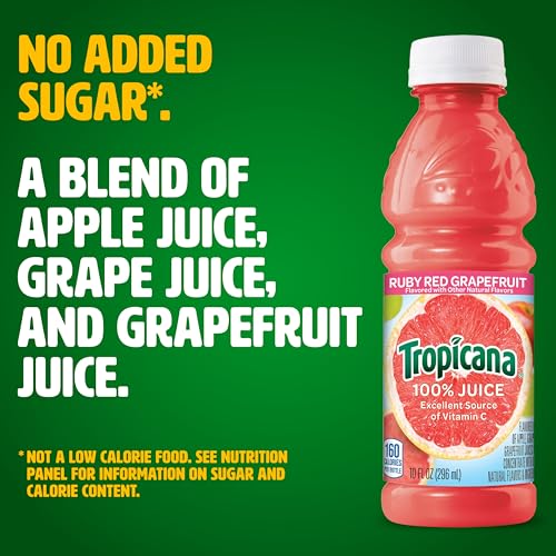 Image of Tropicana Ruby Red Grapefruit Juice, 10 Ounce (Pack of 24)