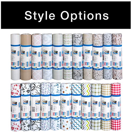 Smart Design Bonded Grip Shelf Liner - 12 Inch X 10 Feet - Non Adhesive, Strong Grip Bottom, Easy Clean Kitchen Drawer, Cabinet, Cupboard Dresser Protector Cover, Non Slip Rubber Mat - White #TOP5