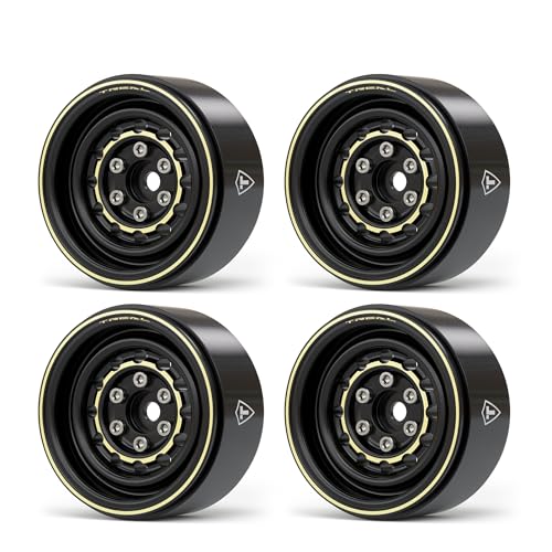 Roues en laiton lourd 1.9 Beadlock TREAL jantes 257g pour TRX4 SCX10-B crawler 1/10