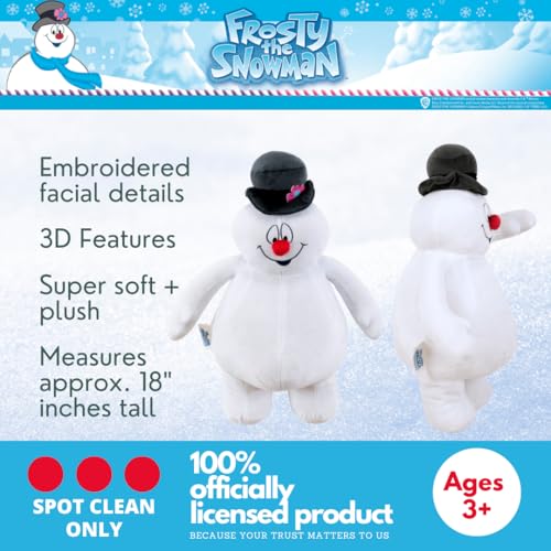 Image of Frosty The Snowman Holiday & Christmas Bedding Super Soft Plush Cuddle Pillow Buddy, (Officially Licensed Product) By Franco