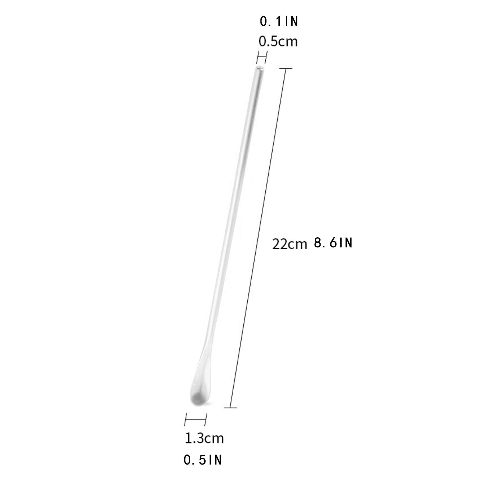 TOMYEUS Cucchiai Cinesi Barra da Stiro, cucchiai da Bar, 4 Pezzi Cocktail Agitatore 304 Cucchiaio da miscelazione in Acciaio Inox, for Barista o Uso Domestico (4 Colori) Cucchiai da minestra