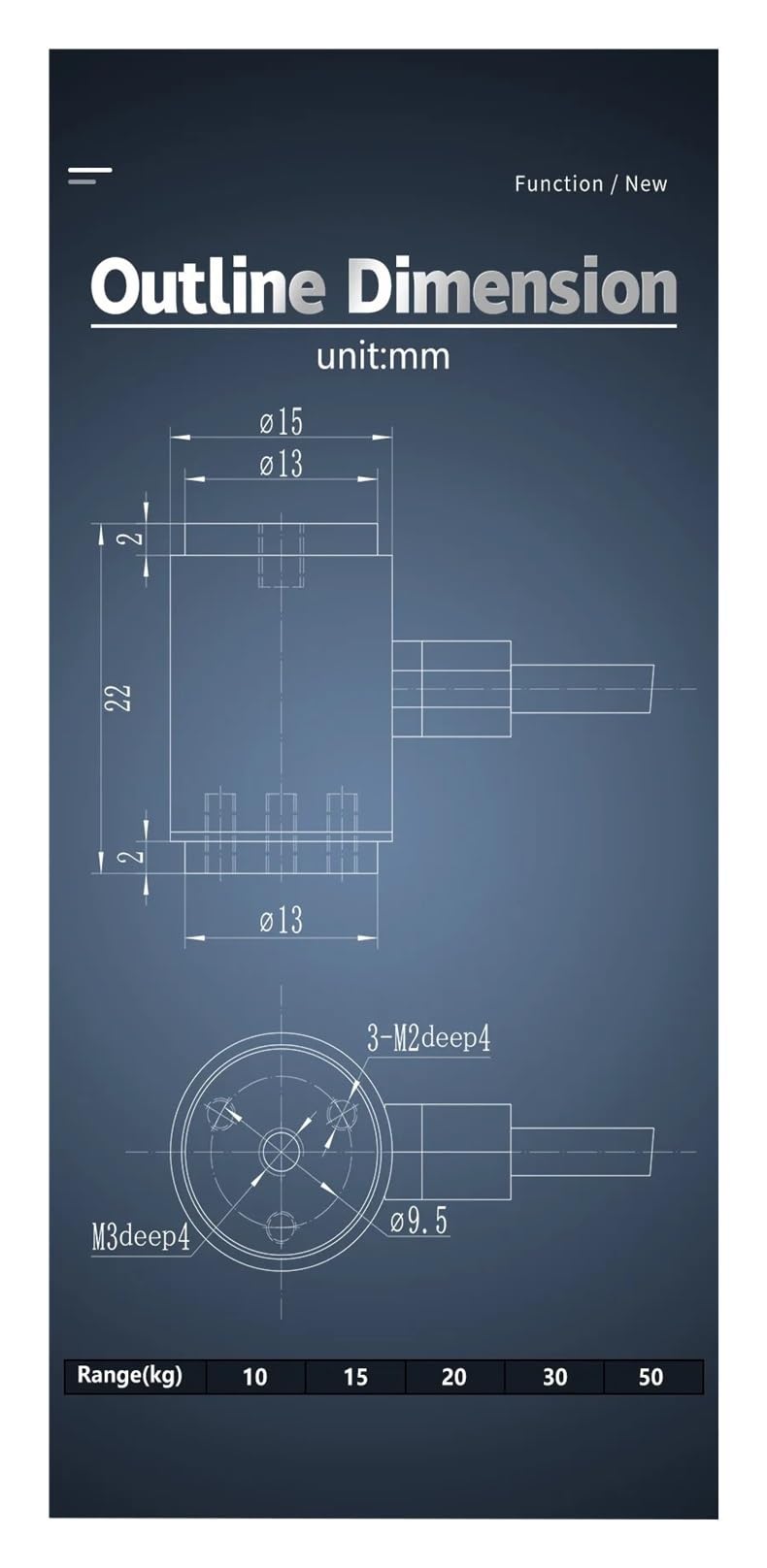 Medición De Fuerza De Pesaje, Célula De Carga De Peso, Sensor De Presión De Tensión De Columna En Miniatura De Alta Precisión 5N 10KG - Célula de carga(50KG)