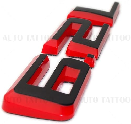 Miniatura 4 de Juego de pares, estilo de carrocería, 6.2L, emblema de repuesto para Chevrolet 19-20 Slvrd 1500 Sierra Camaro (negro brillante)