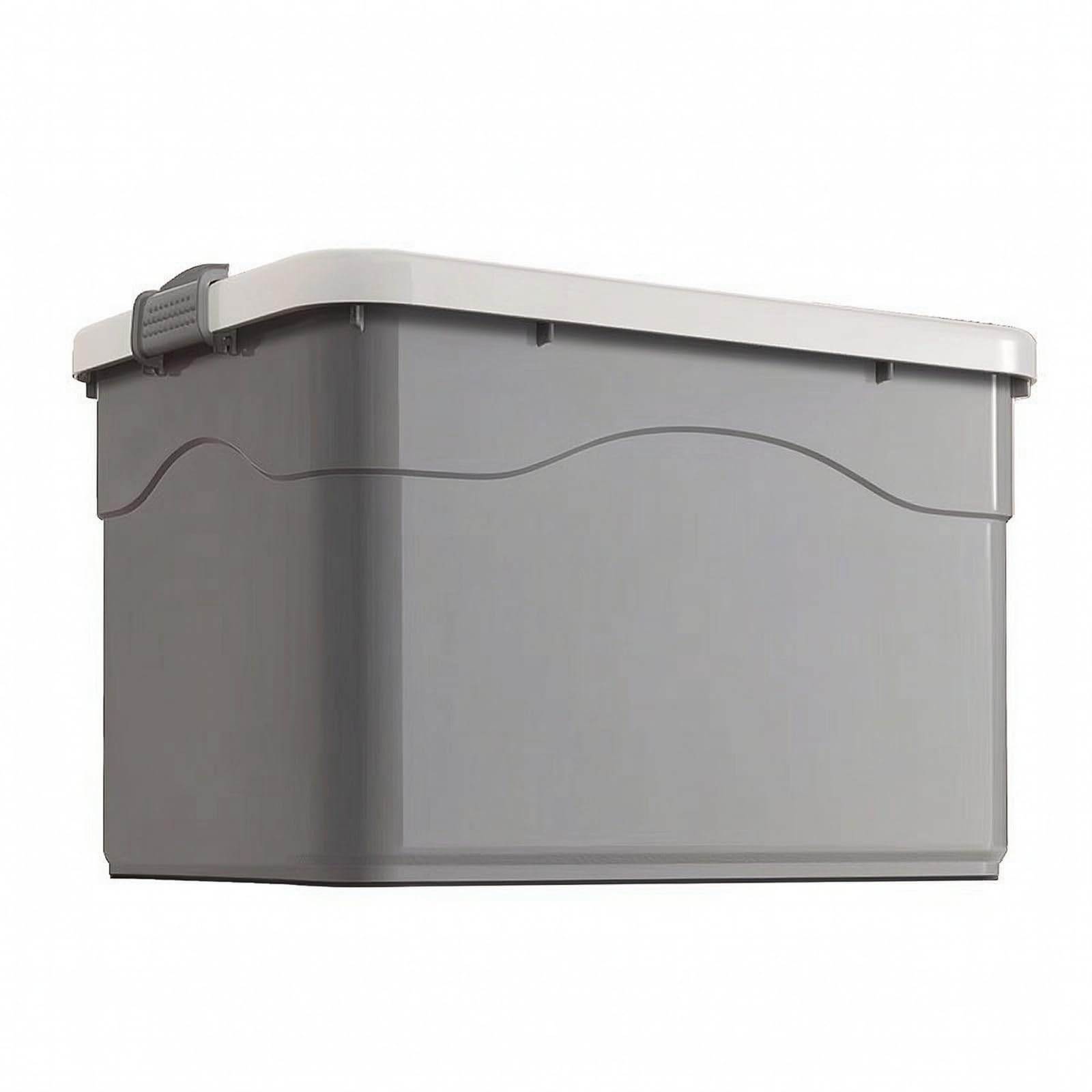 Cassetta con Coperchio Antipolvere Plastica Spessa e Resistente, Scatola Salvaspazio Impilabile, Ergonomici, Contenitore con Coperchio, per Armadio, Studenti, 76cm