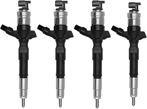 4pcs Fuel Injector 23670-30400 295050-0520 Compatible with Toyota Hiace Diesel Engine 2.5D 3.0D 2010-2KD-FTV 1KD-FTV