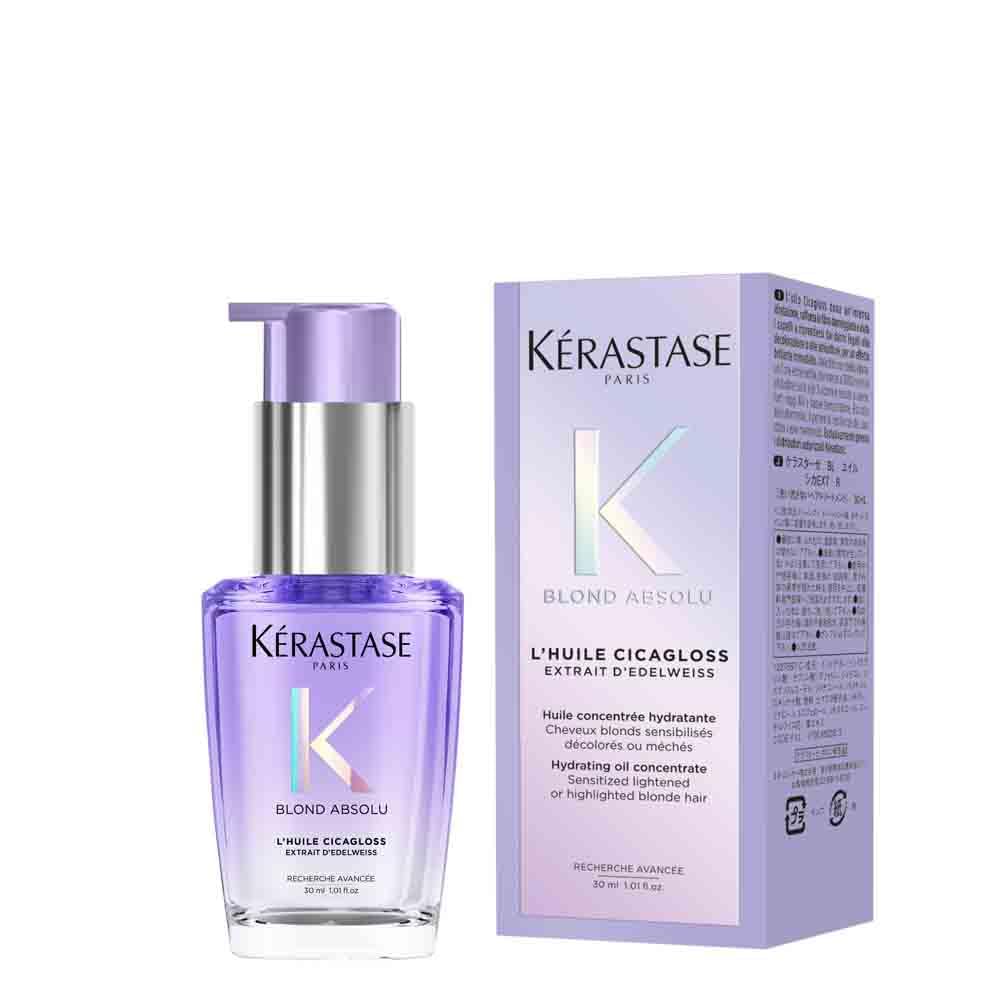 Kérastase Blond Absolu, Intense Blonde Strengthening Hair Oil, For Sensitised Lightened or Highlighted Hair, With Hyaluronic Acid & Edelweiss Flower, Huile Cicaextreme