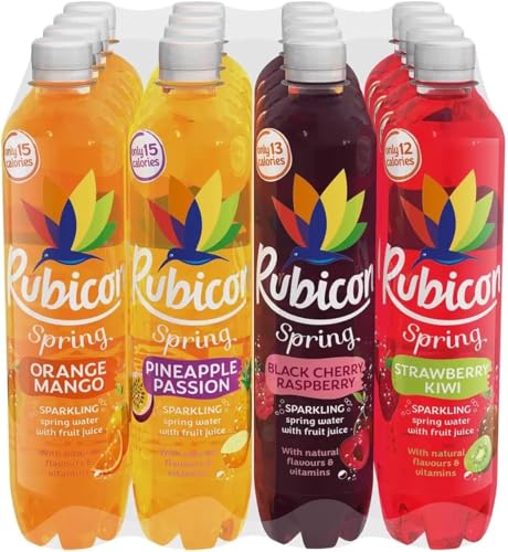 Rubicon Sparkling Spring Water Mixed Pack 500ml 16 Bottles