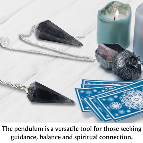 Image of Iolite Pendulum Dowsing Tool - Natural Crystal Pendulum for Spiritual Guidance - Premium Dowser Pendulum for Accurate Divination and Energy Healing - Perfect for Energy Healing and Chakra Balancing - Handcrafted with Precision and Elegance