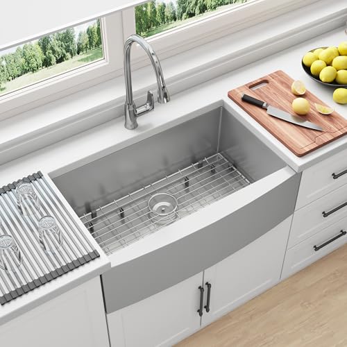 Blenzia 36 Inch Farmhouse Apron Front Single Bowl Kitchen Sink