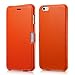 XY004 iPhone 6 Case, Benuo [Luxury Series] [Genuine Leather] Folio Flip Corrected Grain Leather Case with Magnetic Closure for iPhone 6 4.7 inch (Orange)