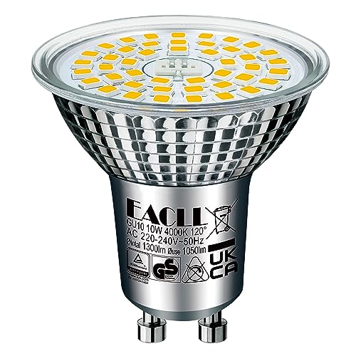 EACLL GU10 LED Leuchtmittel 4000K 10 Watt ersetzt 140W Halogen