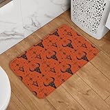 Utilisation domestique polyvalente : le paillasson imprimé crâne de chèvre orange s'adapte à plusieurs espaces, idéal comme tapis pour l'entrée, le tapis d'entrée ou le porche. Que vous le placiez comme paillasson d'entrée extérieure, tapis d'extérieur pour porte d'entrée ou paillasson d'entrée intérieure, il améliore la décoration du porche, la décoration de porche et la décoration générale de la maison, ajoutant confort et charme à n'importe quel espace