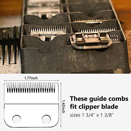 Premium Clipper Guards, Clipper Combs Guides With 8 Cutting Lengths From 3In & 2.75 In & 2.5 In & 2.25 & 2 & 1.75 & 1.5& 1.25 (#24, 22, 20, 18, 16, 14, 12, 10) Fits Wahl Clippers (8Pcs Gray Mega Set) #TOP4