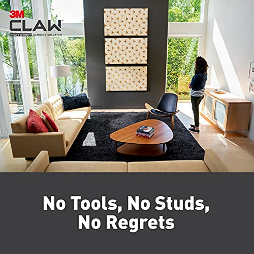 3M Claw 3Ph45M-4Esf Drywall Picture Temporary Spot, Holds 45 Lbs, 4 Hangers, 4 Markers/Pack, 0 #TOP7