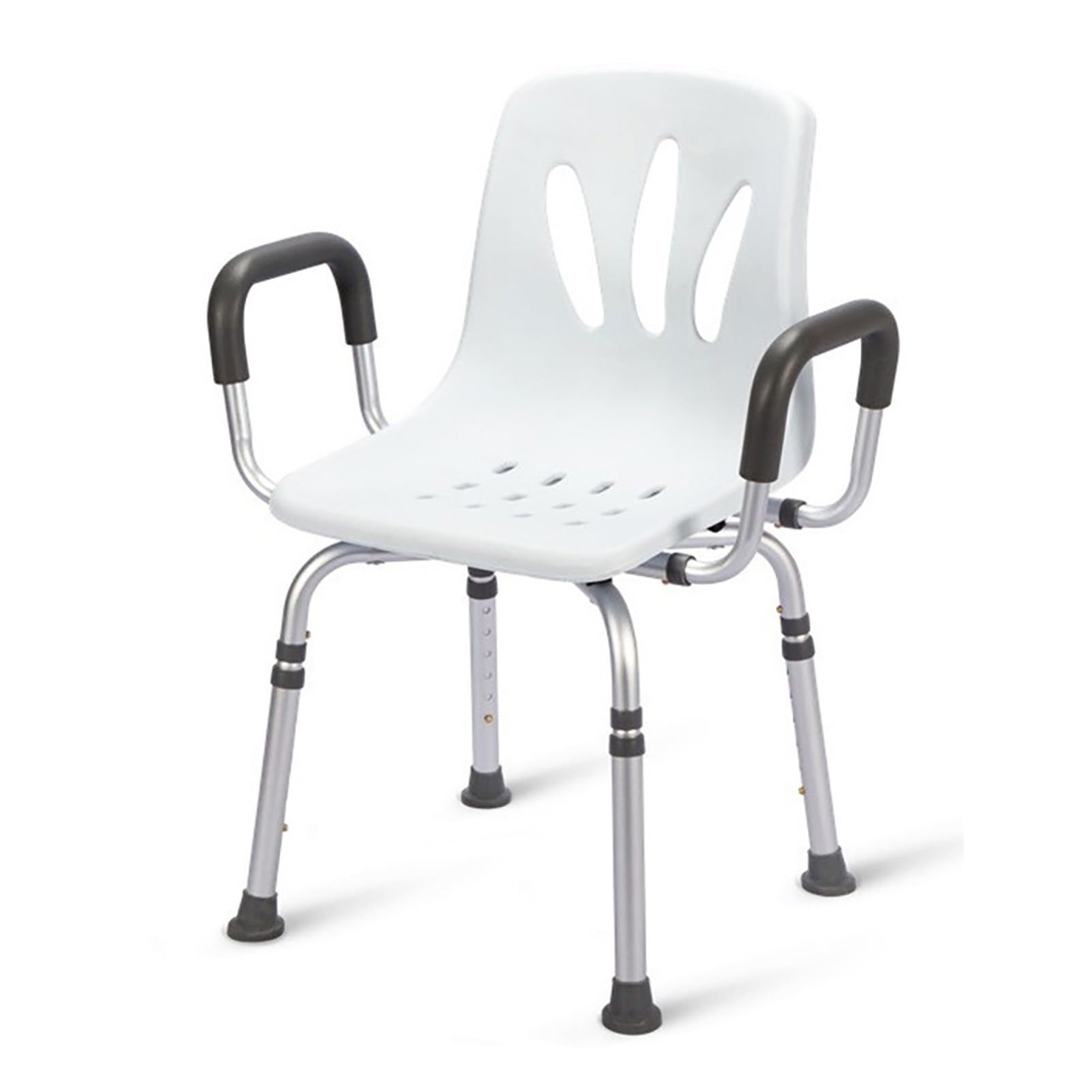 Silla De Ducha Asiento De Ducha Silla De Baño Taburete De Ducha Antideslizante Asiento Regulable En Altura Silla De Baño con Respaldo Y Reposabrazos, Taburete De Baño, 136Kg