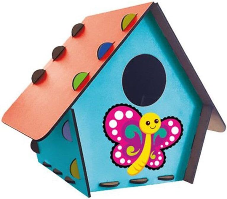 5070 Kuş Evi Maket Boyama Aktivite Ahşap Puzzle Kendin Yap gnsRKFaz4074 - Görsel 5