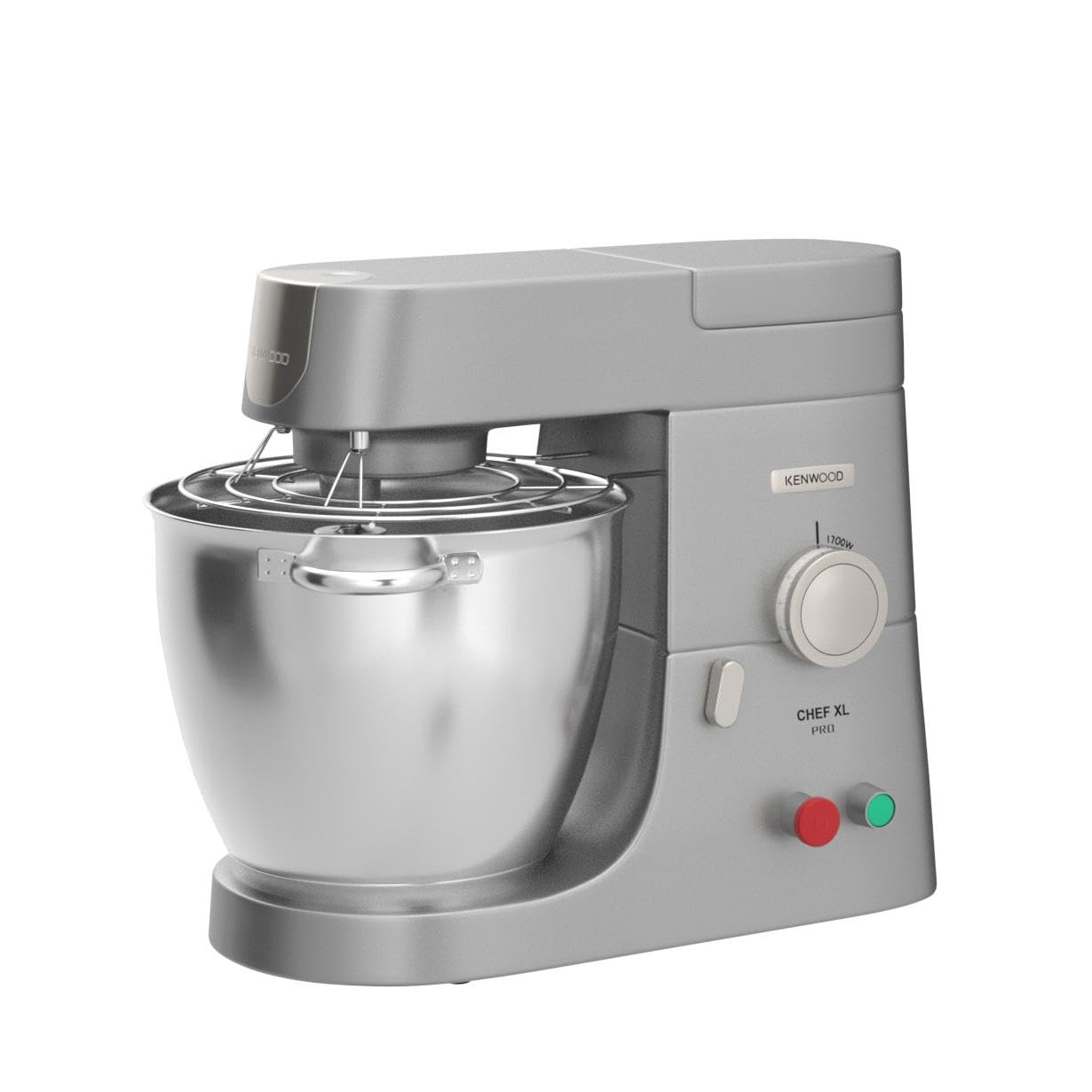 Kenwood KPL9000S Impastatrice Planetaria CHEF XL PRO, Grande Ciotola in acciaio con manici da 6,7L, 3 utensili di miscelazione, Potenza 1700w