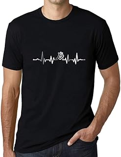 Homme Tee-Shirt Bitcoin Heartbeat BTC Crypto T-Shirt Graphique Éco-Responsable Vintage Cadeau Nouveauté