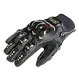  CommercioEuropa Guantes de Moto con protecciones Plásticos XL Negro