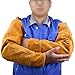 Ropa de soldadura Mangas de trabajo de soldadura de cuero for hombres y mujeres, manga de jardinería de protección de brazos resistente al calor y a las llamas Resistente al fuego