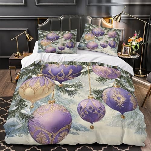 Housse de couette de Noël en microfibre supérieure résistante imprimée 3D - 2