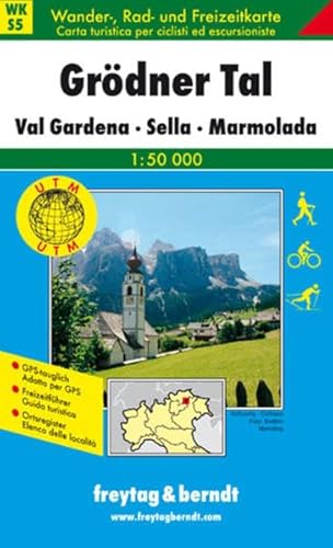 Freytag Berndt Wanderkarten, WKS 5, Grödner Tal - Val Gardena - Sella - Marmolada - Maßstab 1:50 000