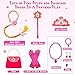 Meland Princess Dresses for Girls - Light Up Princess Dress Up for 3-10 Year Old, Costume for Girls Halloween Birthday(Red,5-6 Years)