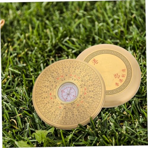 Brújula portátil de cobre Feng Shui para camping y senderismo miniatura 7