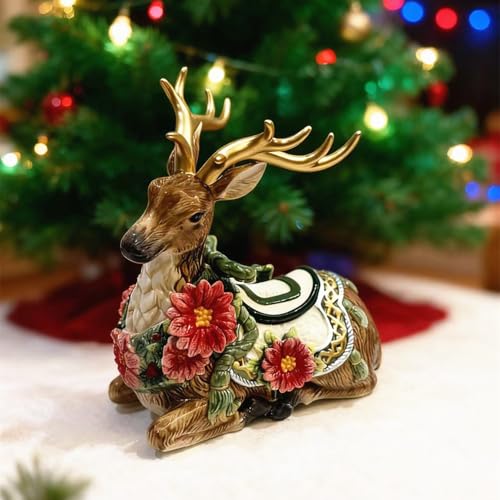 Estatua Decorativa de Reno Navideño en Cerámica miniatura 2