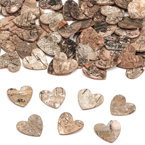 HERZONE 100pcs Streudeko holz Herze 3cm für Hochzeit & Party aus...