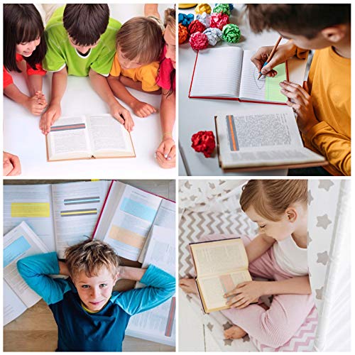Begeleide leesstrips, XiYee 24 Stks Leesgids Highlight Strips, 3 Stijl Hoogtepunten, Gekleurde Overlay Leeslinialen… - Image 3