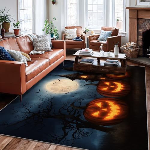 Tapis citrouille qui ne perd pas ses poils avec envers antidérapant