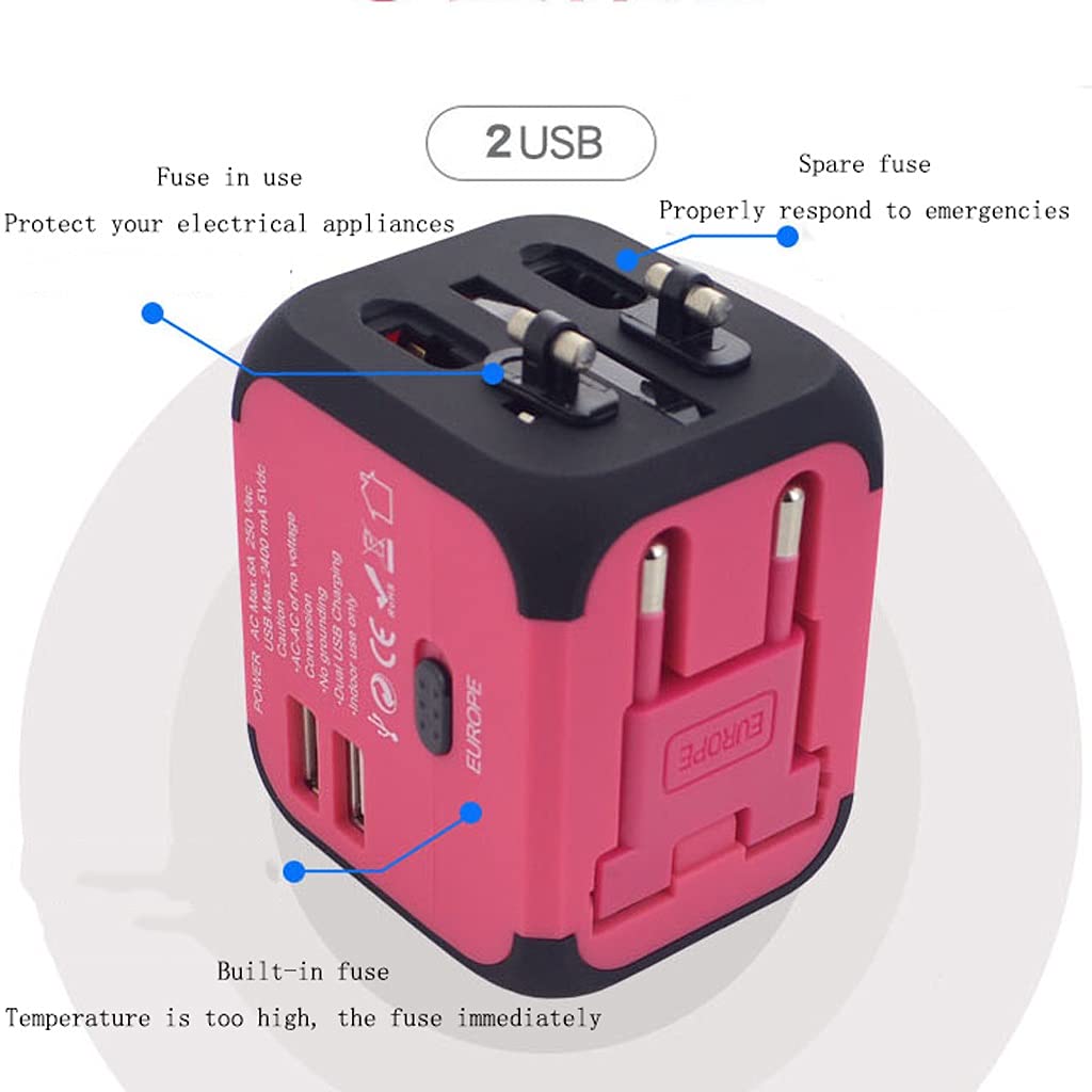 Gniazdo międzynarodowe przetwornice Uniwersalny międzynarodowy adapter podróży, zasilacz światowy, ładunek Usb. Porty Podróżuj Adapter Converter adapter wtyczki zasilania