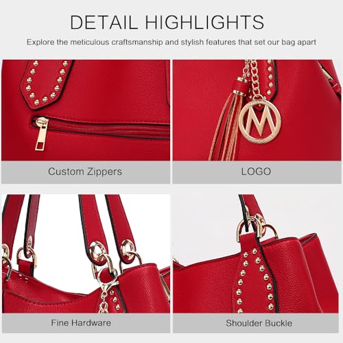 Image of MKF Collection Crossbody Hobo Bag for Womens Fashion - PU Leather Shoulder Purse - Top Handle Handbag by Mia k