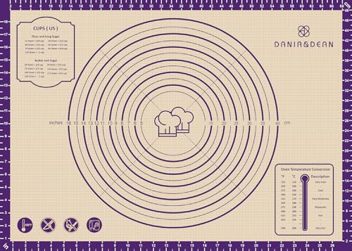 Image of Baking Mat, 28 inch x 20 inch Silicone Food Grade Extra Large Non Stick Baking Sheet Mat with Measurement Non-slip Dough Rollin Counter Mat for Making Cookies, Macarons, Bread and Pastry