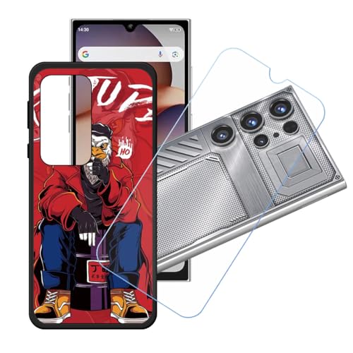 Oukitel C61 GT�p�����K���X�X�N���[���K���X�t��GYDQQKJ�P�[�X�A�_��ȃ\�t�g�ی�P�[�X�J�o�[Oukitel C61 GT�p�V���R���W�F��TPU�P�[�X�J�o�[�i6.88 "�j- LH41