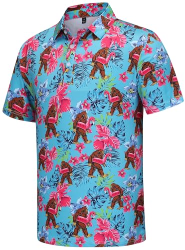 Camiseta Polo de golf para hombre, divertida, de rendimiento, absorbe humedad, secado rápido, manga corta atlética miniatura 1